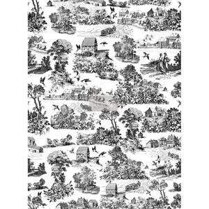 Re Design by Prima Transfer Sticker Simplicity 22x30" Black Landscape toile